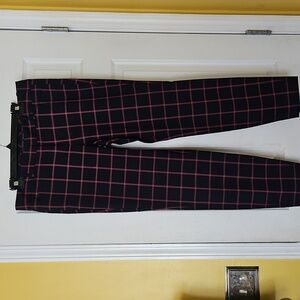 The Limited Blue and Pink Windowpane  Business Casual Dress Pants